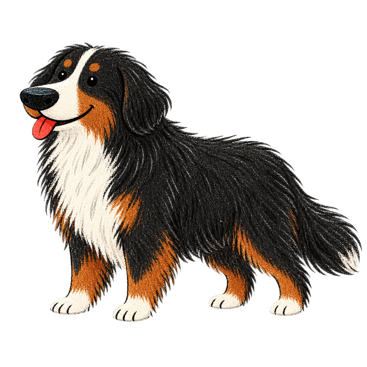 バーニーズマウンテンドッグのイラスト