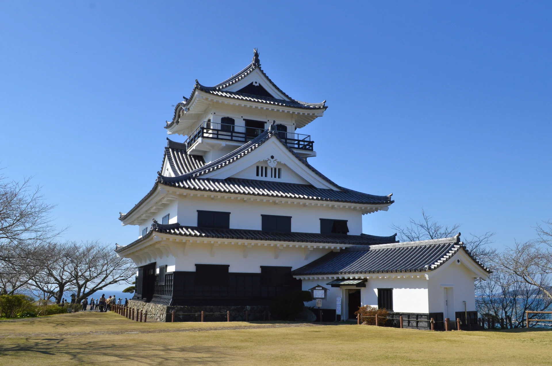城山公園の広場から望む館山城